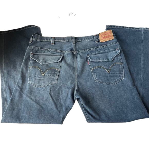 Levi's 569 Y2K Loose Straight Mens Jeans 38x32 Skater Baggy Grunge Snap Pockets - Picture 5 of 13